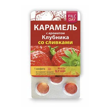 Карамель «Клубника-сливки» · блистер